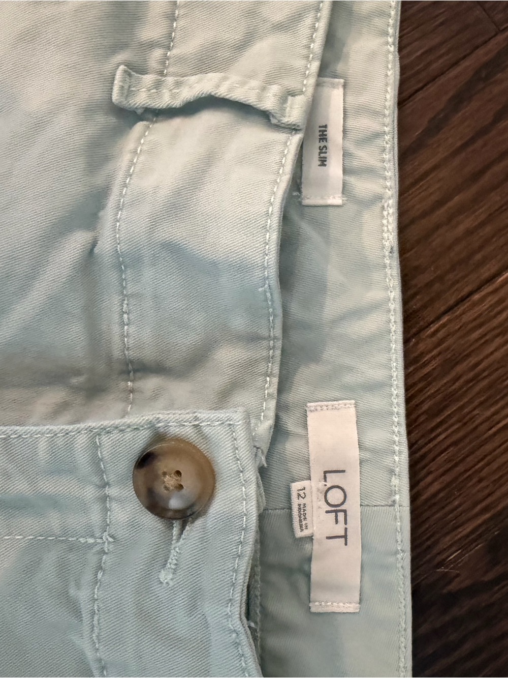 LOFT Light Blue “The Slim” Chinos in pale blue